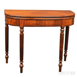 Federal Mahogany D-shaped Card Table